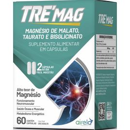Tre Mag Magnésio 60 capsulas - Airela