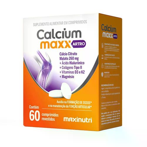 Calcium Maxx Artro 260mg 60 Comprimidos - Maxinutri