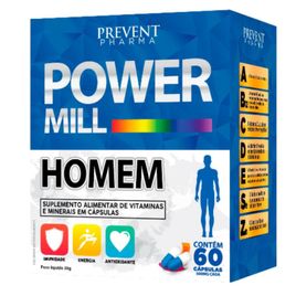 Power Mill Homem 60cap - Prevent