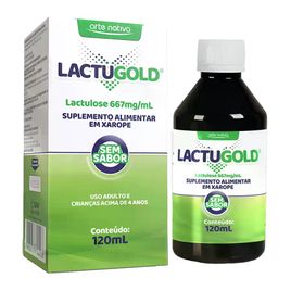 Lactugold 667mg/Ml 120ml Sem Sabor Lactulose - Arte Nativa