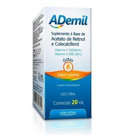 Ademil 20 Ml Oral Retinol+colecalciferol - Arte Nativa