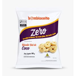 Caixa 10 Unidades Biscoito Diet Coco Zero Glúten 100g