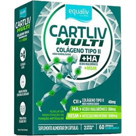 Cartliv Multi Colageno Tipo II+Ha+Msm 60cp Rev  - Equaliv