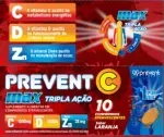 Prevent C Max Tripla Acao Vit C+D+Zinco 30cp Eferv - Prevent-1760702720009
